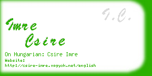 imre csire business card